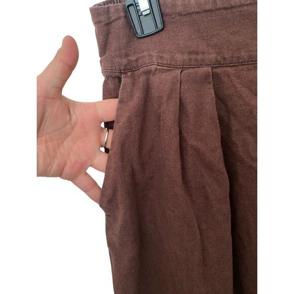 Abercrombie and Fitch Linen Blend Ultra High Waisted Leg Pants - Small - Picture 4 of 5